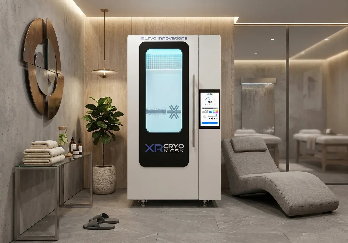 The XR Cryo Kiosk monitoring an active session