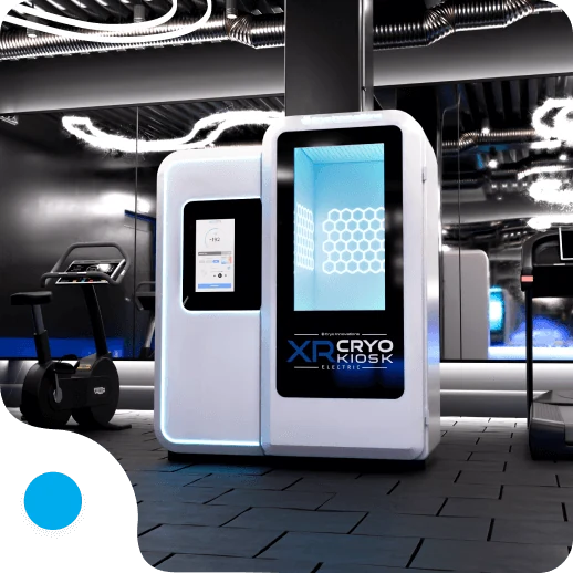 The XR Cryo Kiosk installed in a gym