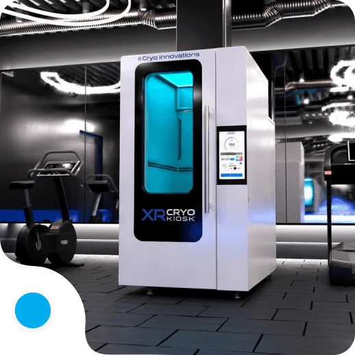 The XR Cryo Kiosk installed in a gym